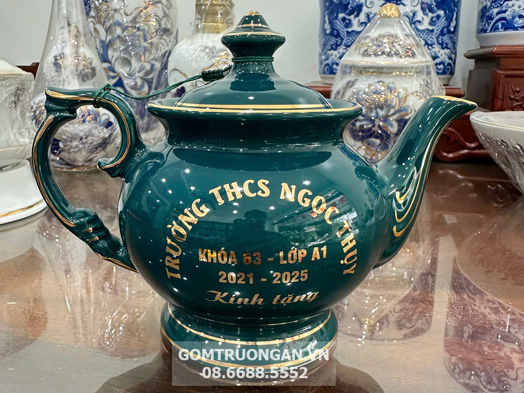 Ấm chén in logo Trường THCS Ngọc Thụy 1